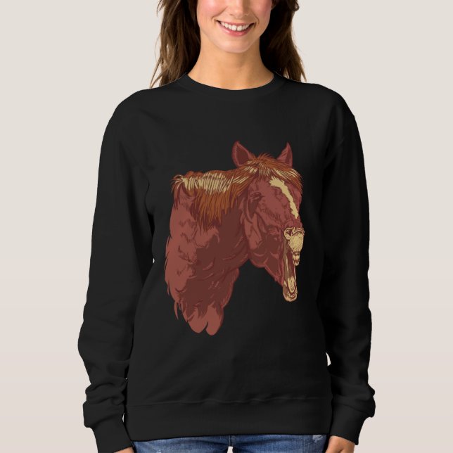 Equestrian Laugh Horse Neigh Race Riding Farm Anim T Shirt (Framsida)