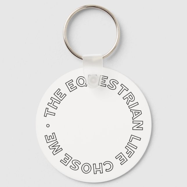 Equestrian Life valde mig Modern Horse Rider Nyckelring (Framsida)