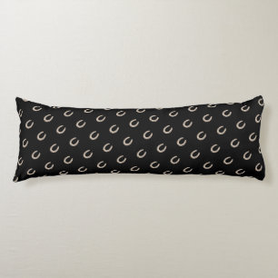 Equestrian Lucky Horse Shoe Cowboy Black Kroppskudde