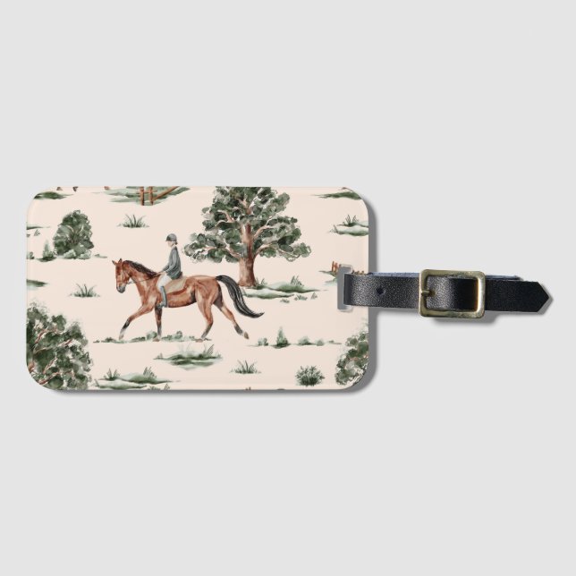 Equestrian Luggage Tag Bagagebricka (Framsida horisontal)