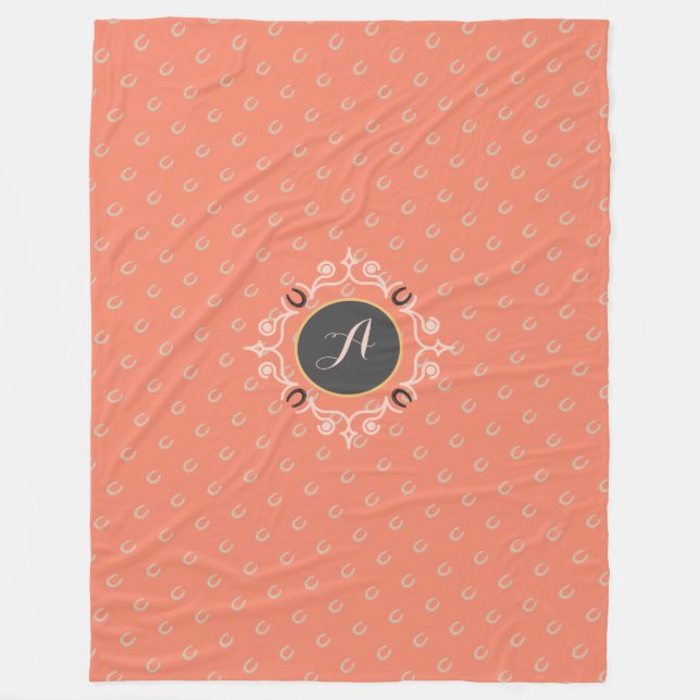 Equestrian Monogram Lucky Horse Shoe Fleecefilt (Framsidan)