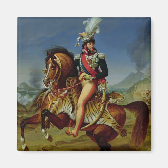 Equestrian Porträtt av Joachim Murat 1812 Magnet (Framsidan)