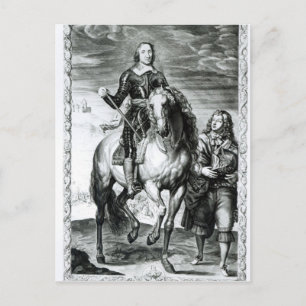 Equestrian porträtt av Oliver Cromwell Vykort