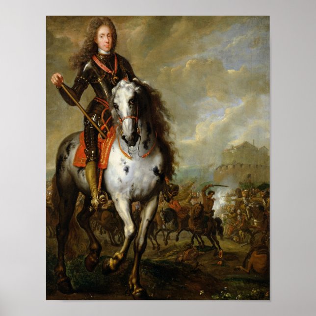 Equestrian Porträtt av Prince Eugene Poster (Framsidan)