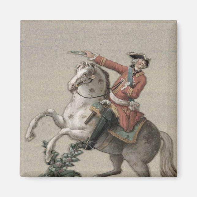Equestrian porträtt av prins Charles Magnet (Framsidan)