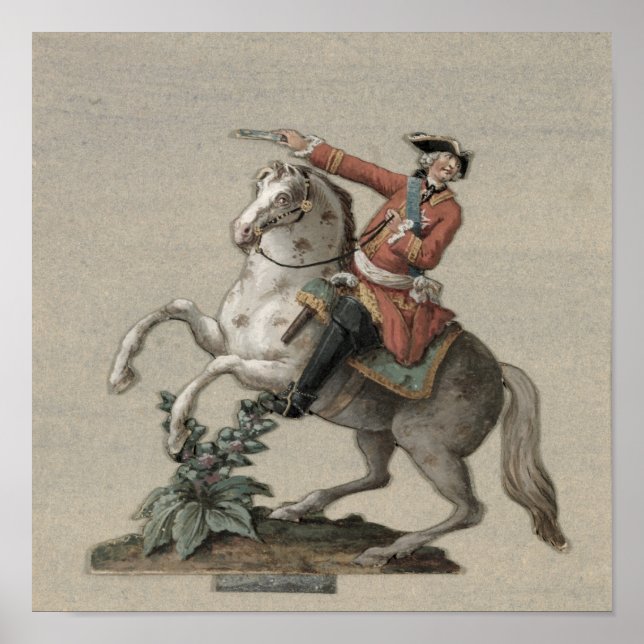 Equestrian porträtt av prins Charles Poster (Framsidan)
