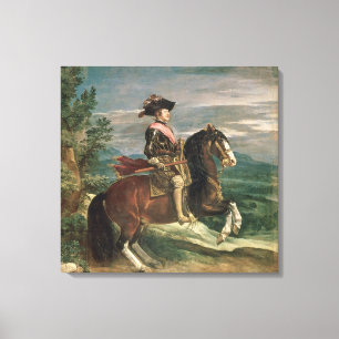 Equestrian Porträtt från Philip IV c.1636 Canvastryck