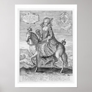 Equestrian Porträtt i Anne of Danmark (1574-1619) Poster
