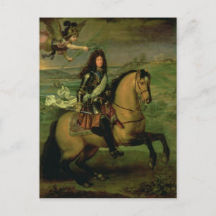 Equestrian Porträtt i Louis XIV Vykort