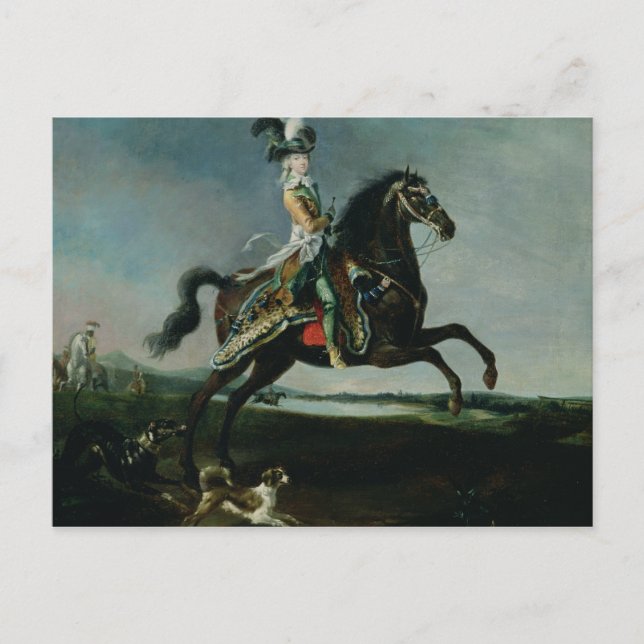 Equestrian Porträtt i Marie-Antoinette Vykort (Framsida)