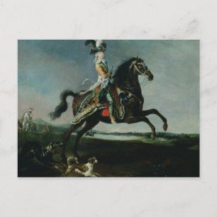 Equestrian Porträtt i Marie-Antoinette Vykort