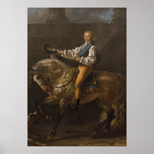 Equestrian Porträtt i Stanisław Poster (Framsidan)