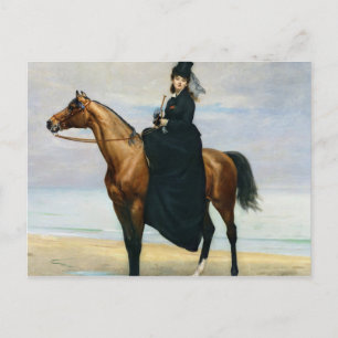 Equestrian Porträtt på Mademoiselle Croizette Vykort