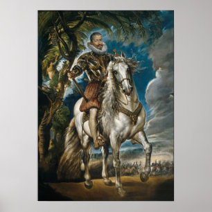 Equestrian Porträtt vid hertigen Lerma Poster