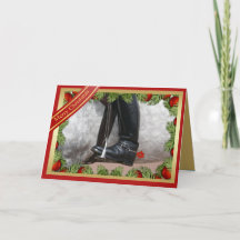 Equestrian Riding Boots Horse God jul Card