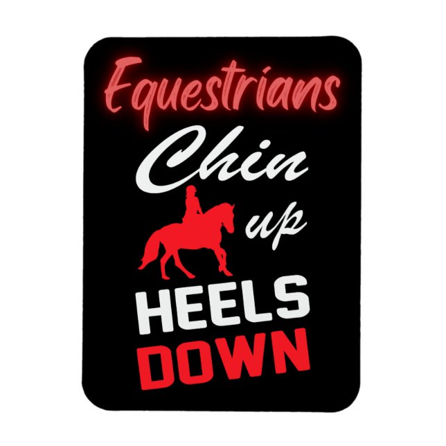 Equestrian Riding Quote in Red and White Font Magnet (Vertikal)