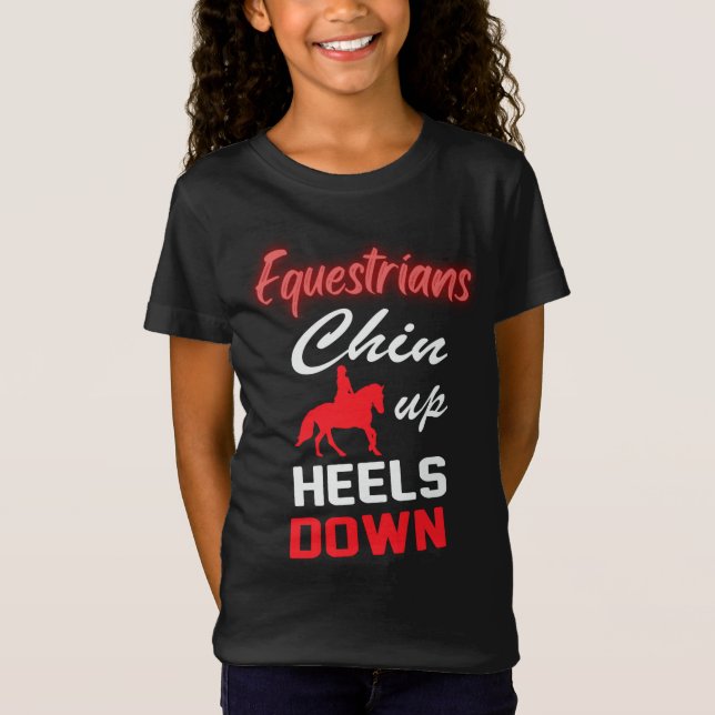 Equestrian Riding Quote in Red and White Font T-Sh T Shirt (Framsida)