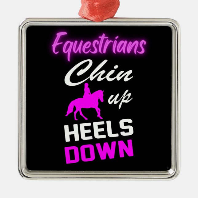 Equestrian Riding Quotes Julgransprydnad Metall (Framsidan)