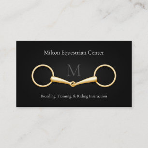 Equestrian Services guld Snaffle Bit Elegant Visitkort