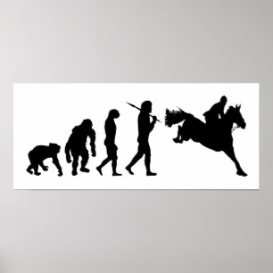 Equestrian Show Jumping riders presentidéer Poster