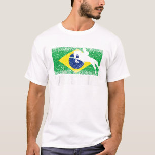 Equestrian Sport Retro Brasilien Flagga Brasilians T Shirt