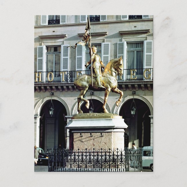 Equestrian statue of Joan of Arc Vykort (Framsida)