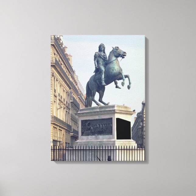 Equestrian Statue of Kung Louis XIV (1816-22) (bro Canvastryck (Framsida)