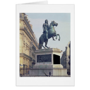 Equestrian Statue of Kung Louis XIV (1816-22) (bro Hälsningskort