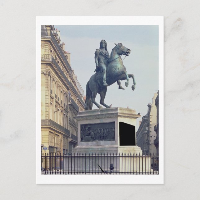 Equestrian Statue of Kung Louis XIV (1816-22) (bro Vykort (Framsida)
