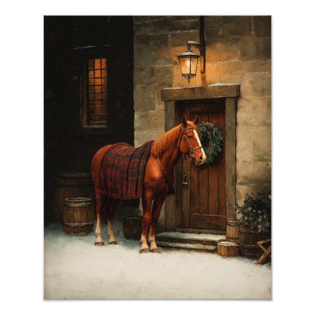 Equestrian Tartan Christmas Poster (Framsidan)