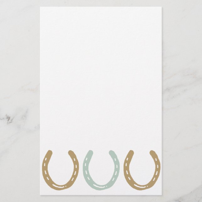 Equestrian ThLED Horse Shoes Mönster Brevpapper (Framsida)