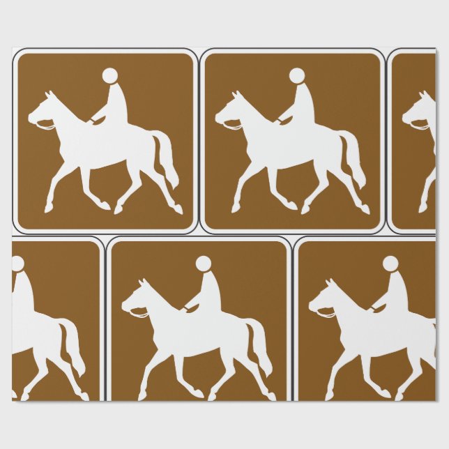 Equestrian Trail Riding Horse Silhouette Icon Presentpapper (Platt)