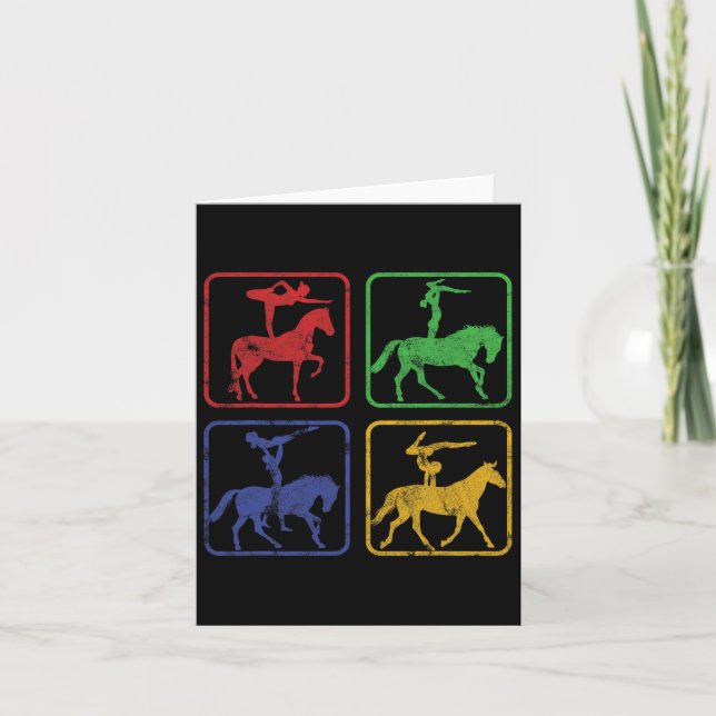 Equestrian Vaulting  Horses Dressa Kort (Framsida)