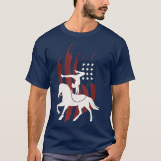 Equestrian Vaulting US Flagga Horses I Vault T Shirt