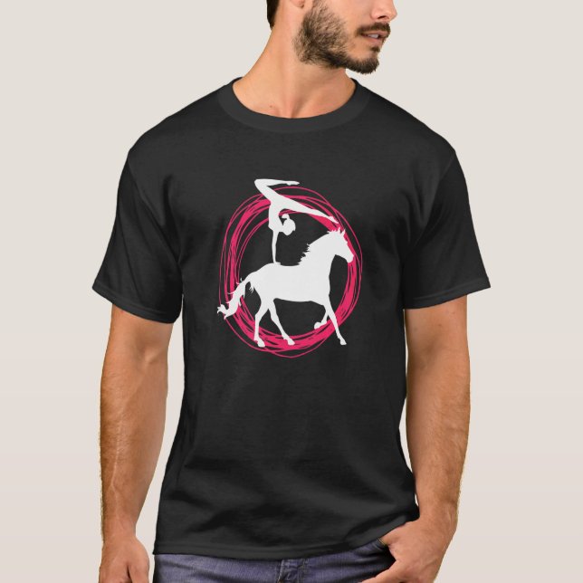 Equestrian voltigering häst voltigering  1 t shirt (Framsida)