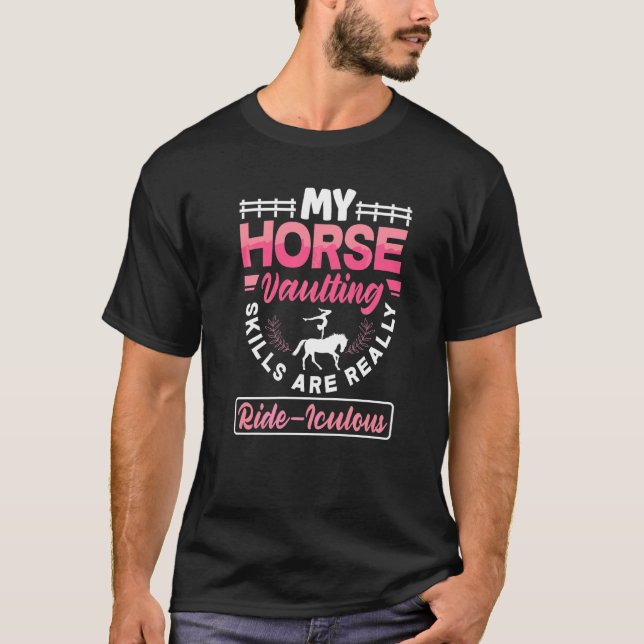 Equestrian voltigering häst voltigering ridning vo t shirt (Framsida)