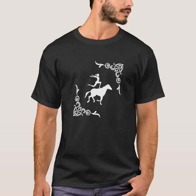 Equestrian voltigering häst voltigering t shirt (Framsida)