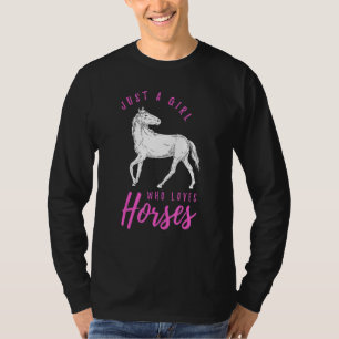 Equestrian Women Girls Hobby Animal Riding Horse T Shirt