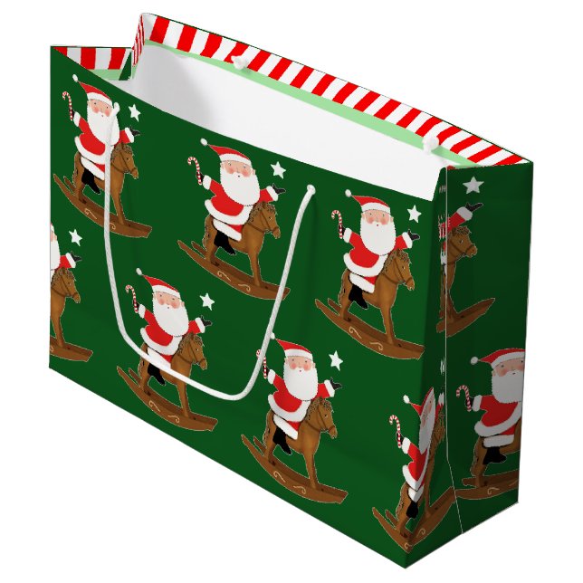 Equestriansk Helgdag Large Gift Bag (Framsidan Vinklad)