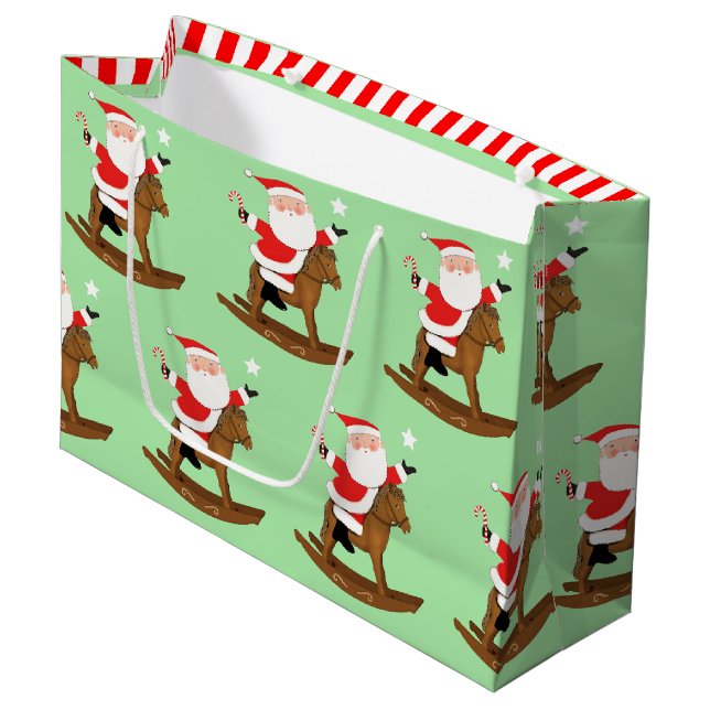 Equestriansk Helgdag Large Gift Bag (Framsidan Vinklad)