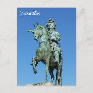 Equestrianska statyn Louis XIV i Versailles Vykort