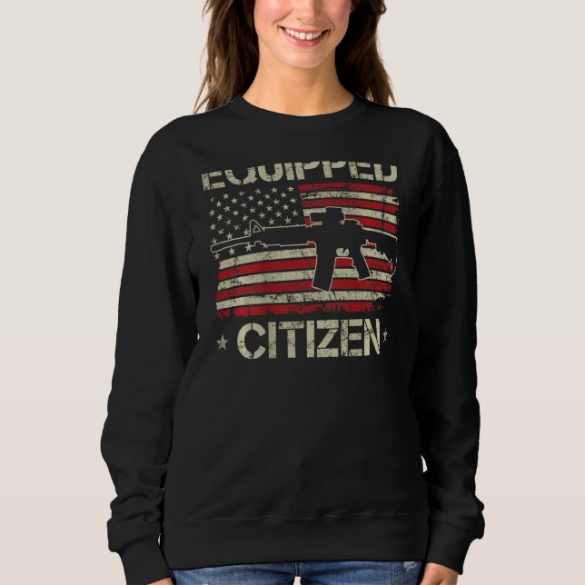 Equiged Citizen - andra ändring Pro Gun USA AR15 T Shirt (Framsida)