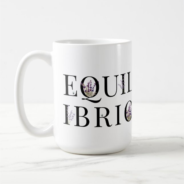 Equilibrio (con fiori viola; Italiano) Kaffemugg (Vänster)
