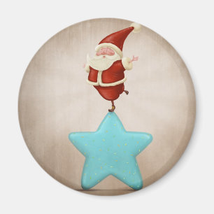 Equilibrist jultomten magnet