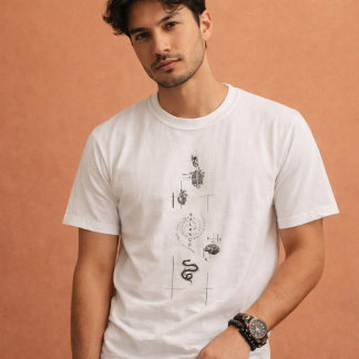 Equilibrium: Vertical Word Design T Shirt