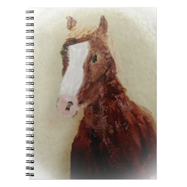 Equine Art Brown Horse Anteckningsbok Med Spiral (Framsidan)