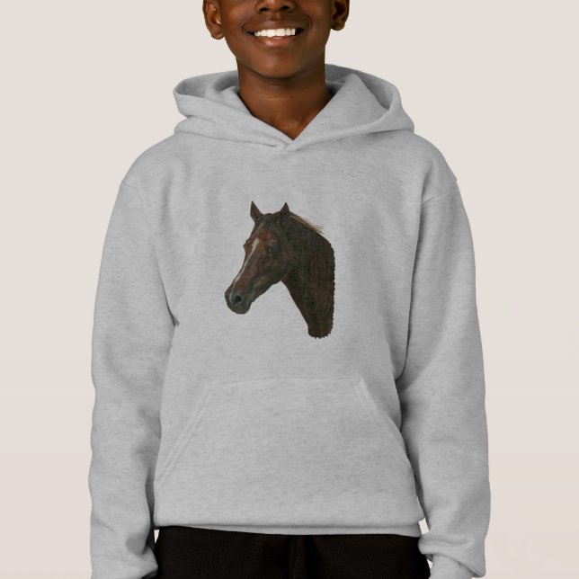 equine bild of chestnut horse tee shirt (Framsida)