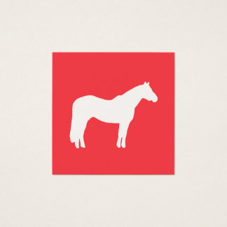 Equine Business Card Red Professional Looking  Fyrkantigt Visitkort