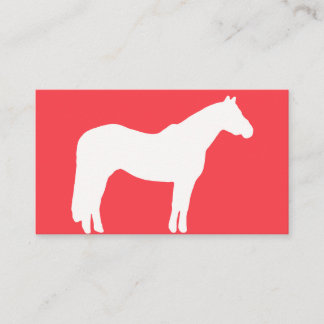 Equine Business Card Red Professional Looking  Visitkort