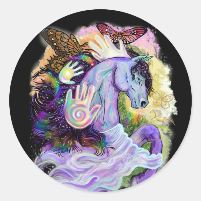 Equine Dreams Runt Klistermärke (Framsida)